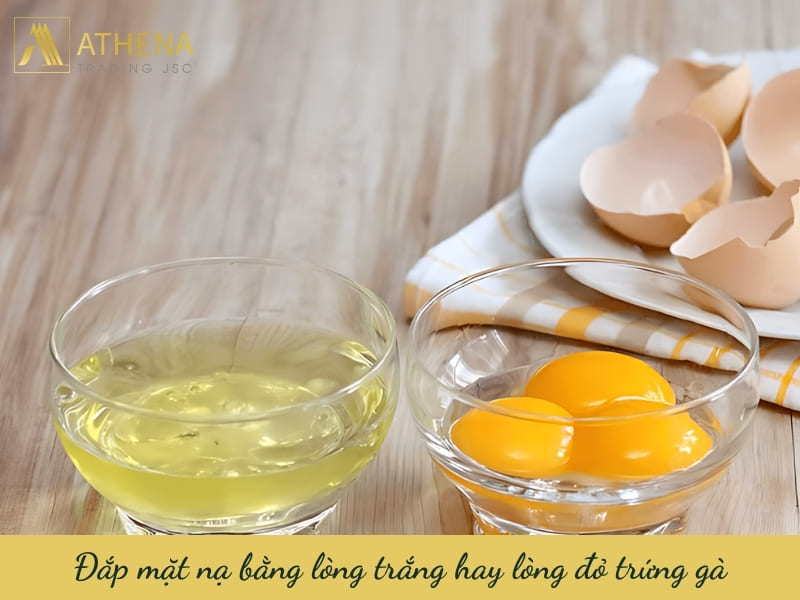 Đắp mặt nạ bằng lòng trắng hay lòng đỏ trứng gà