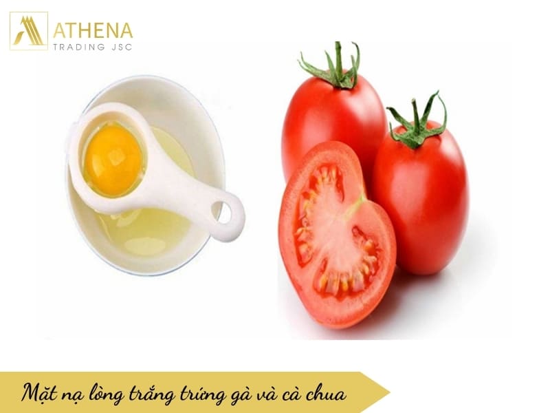 Mặt nạ lòng trắng trứng gà và cà chua