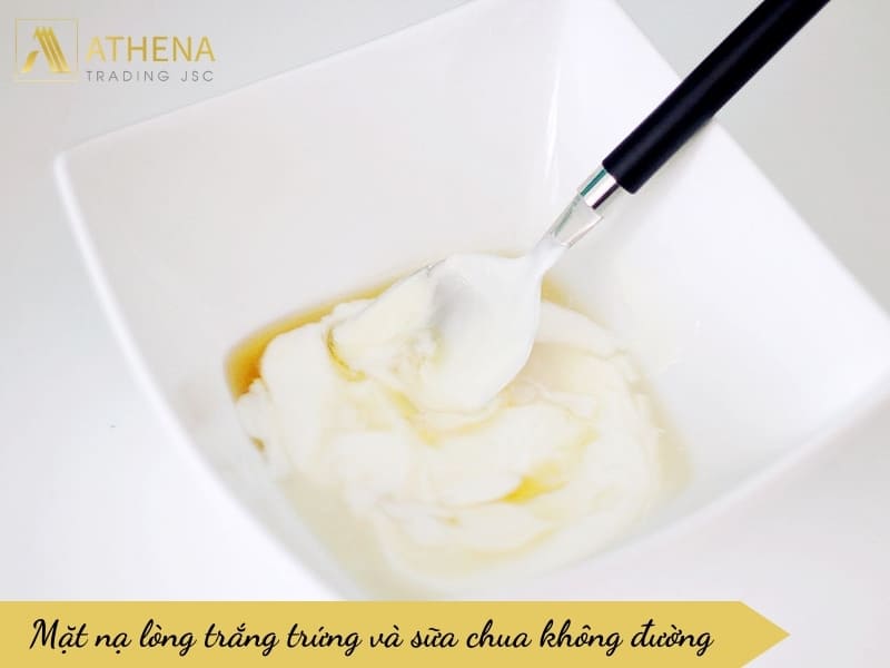 Mặt nạ lòng trắng trứng và sữa chua không đường