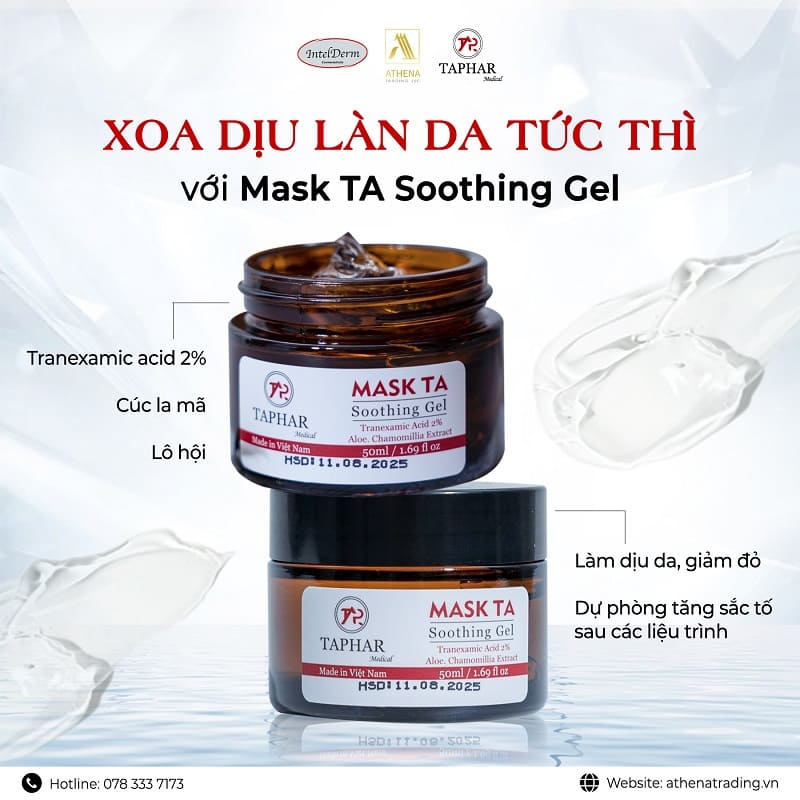 Mask Ta Soothing Gel – Mặt nạ phục hồi da sau peel được nhiều người tin chọn