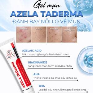 AZELA TADerma - Gel giảm mụn chuyên sâu (Kháng viêm, trị mụn)