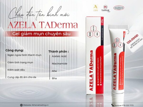 AZELA TADerma - Gel giảm mụn chuyên sâu