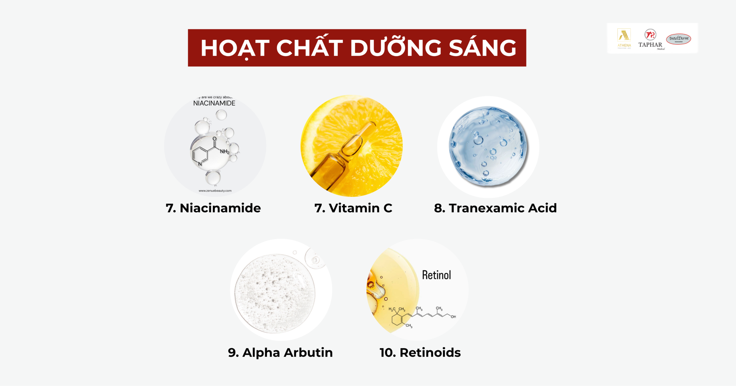 Hoạt chất làm trắng da khoa học hiệu quả cao