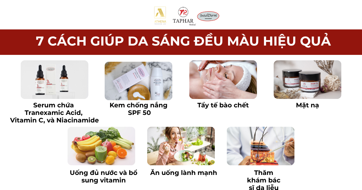 7 cách giúp da sáng đều màu hiệu quả