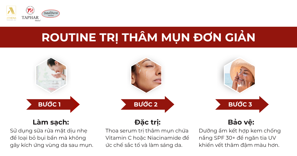 Routine trị thâm mụn đơn giản - Cách trị thâm mụn