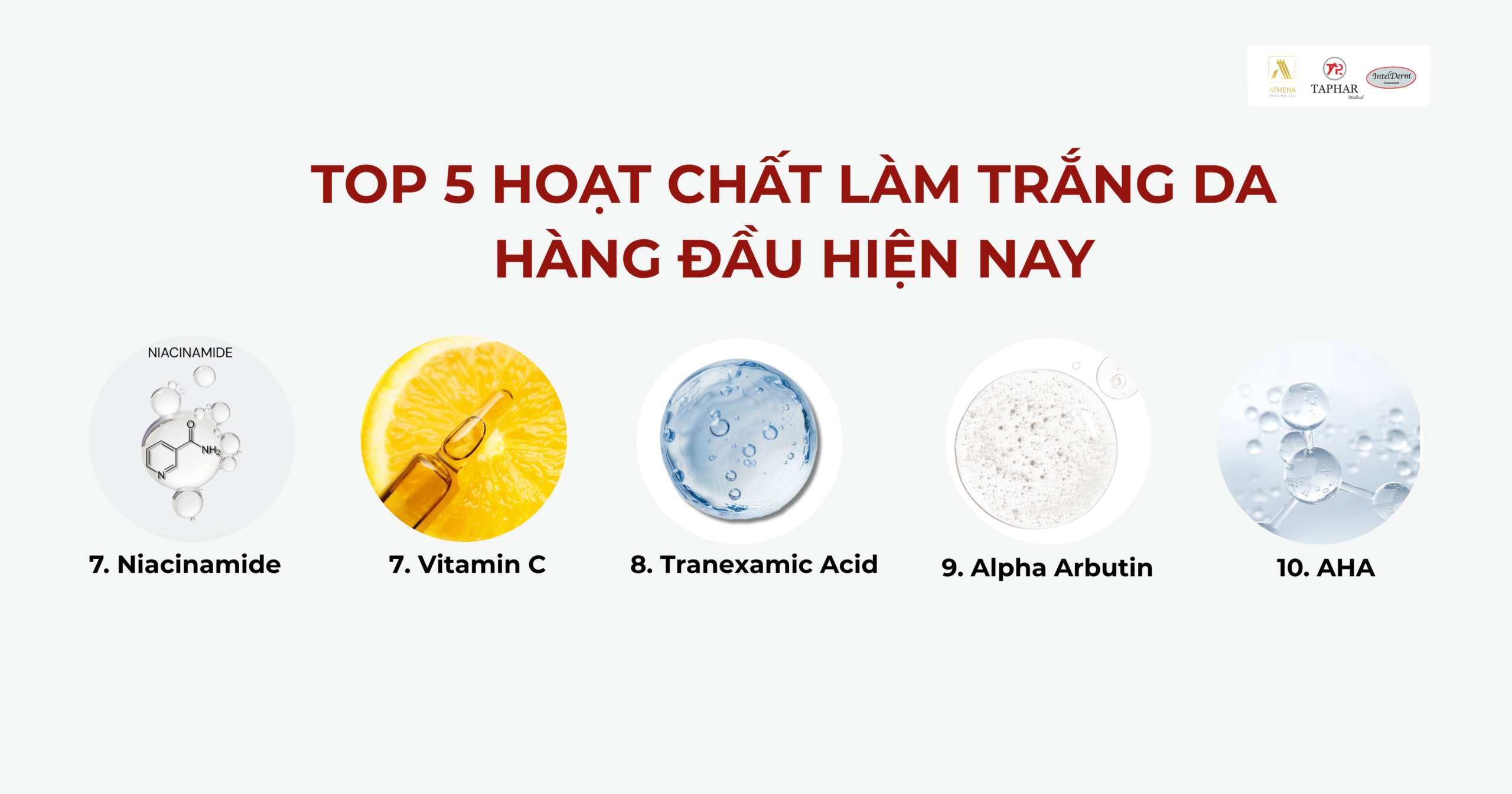 Các thành phần và hoạt chất trong cách làm trắng da an toàn chuẩn khoa học