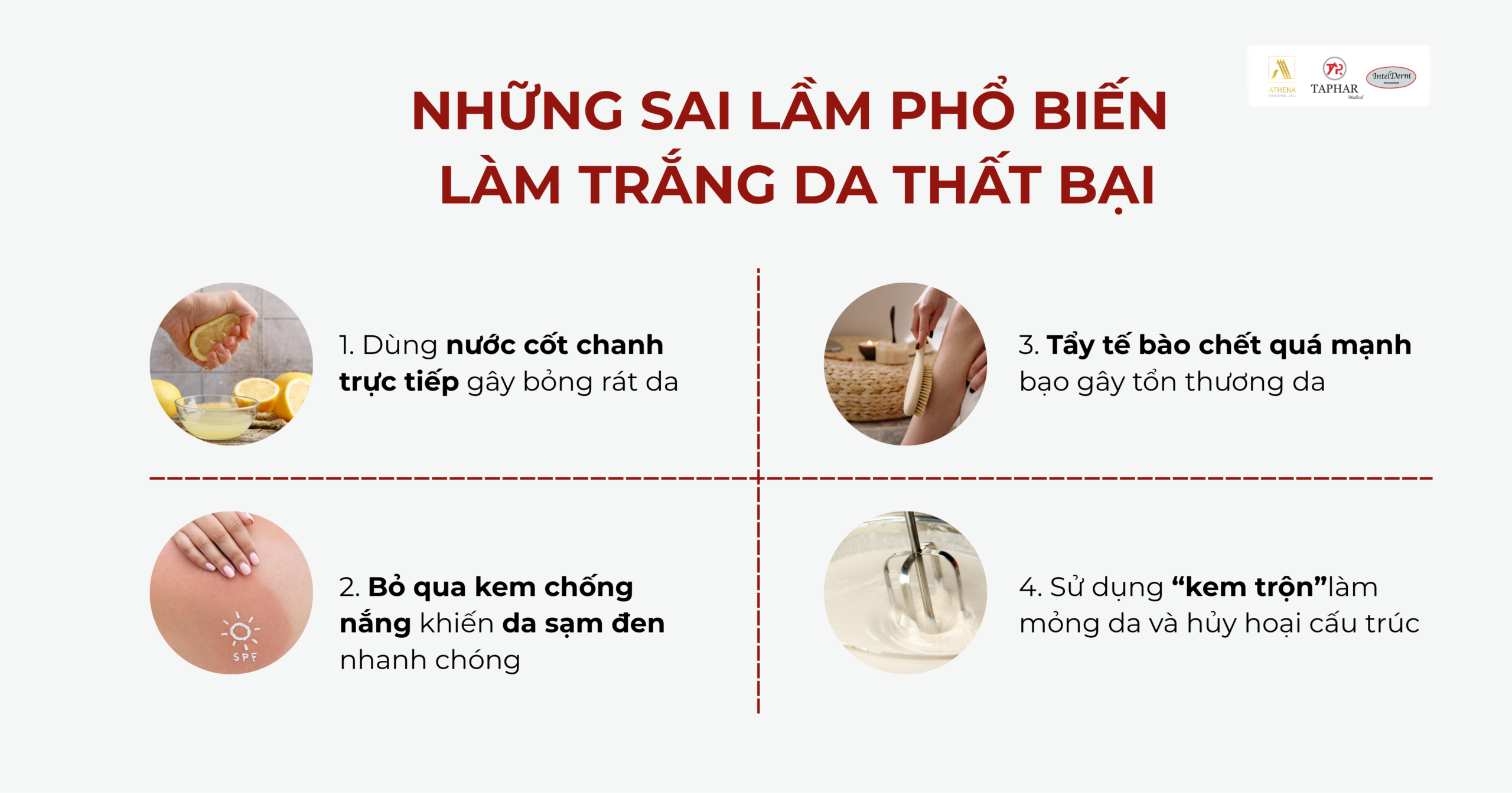 Những sai lầm cần tránh trong cách làm trắng da tại nhà