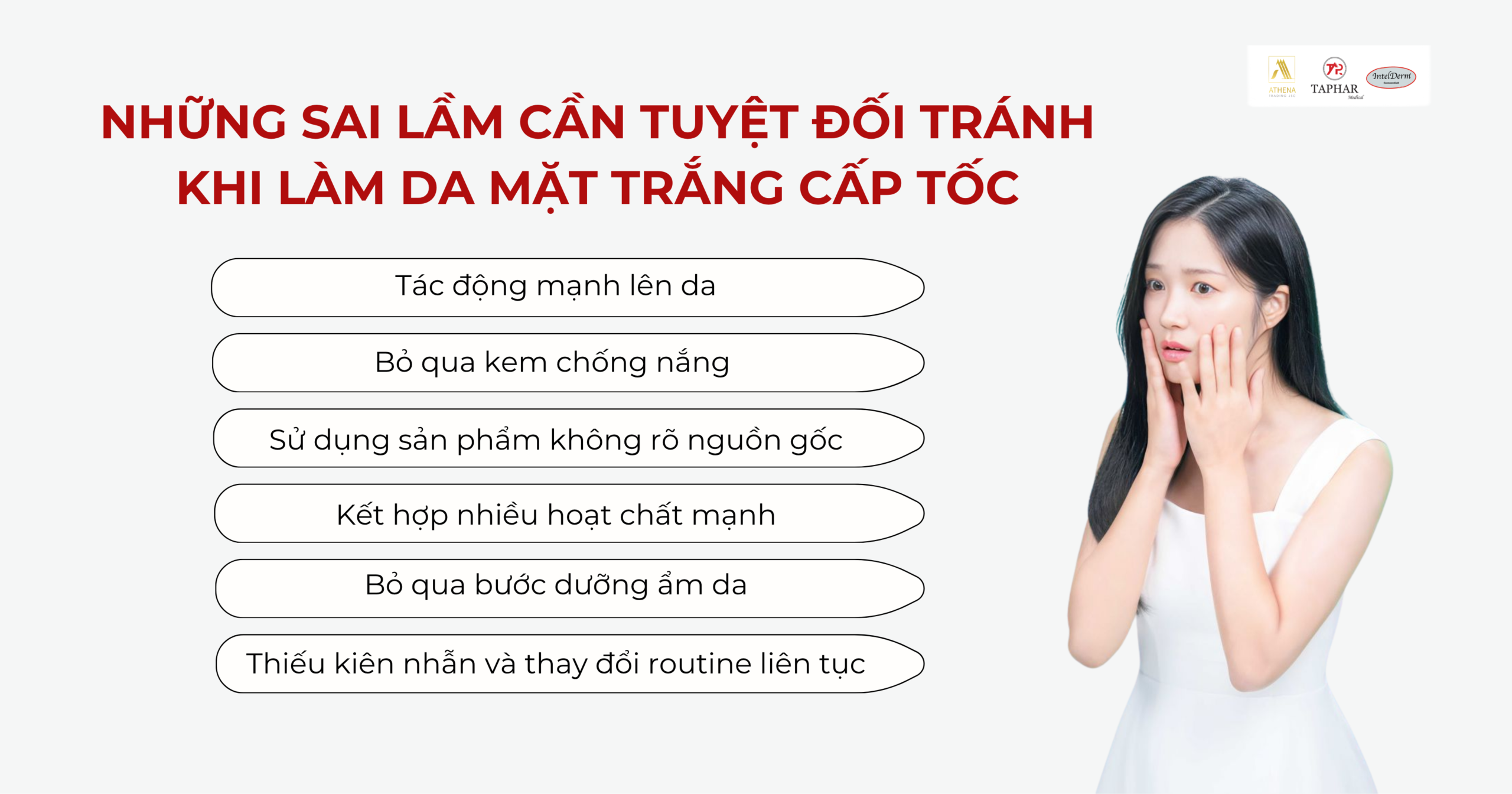 Các sai lầm cần tránh khi tìm cách làm trắng da mặt nhanh nhất