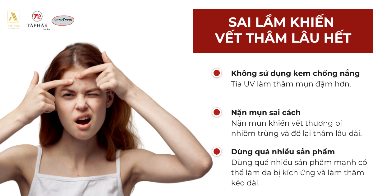 Sai lầm khiến vết thâm lâu hết