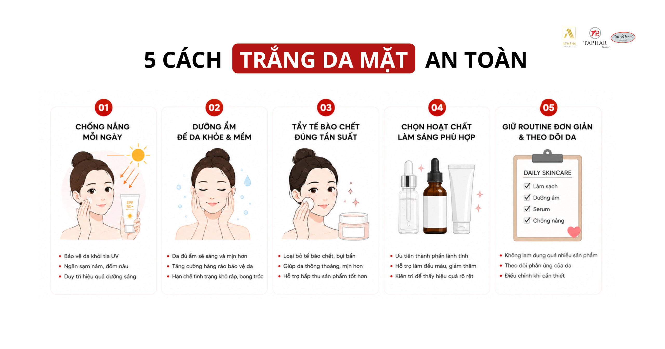 các bước chăm sóc da mặt sáng khỏe và bền vững
