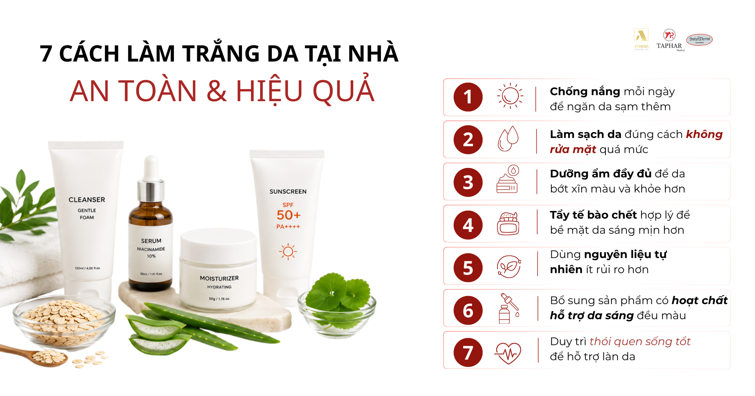 các bước chăm sóc da sáng khỏe tại nhà