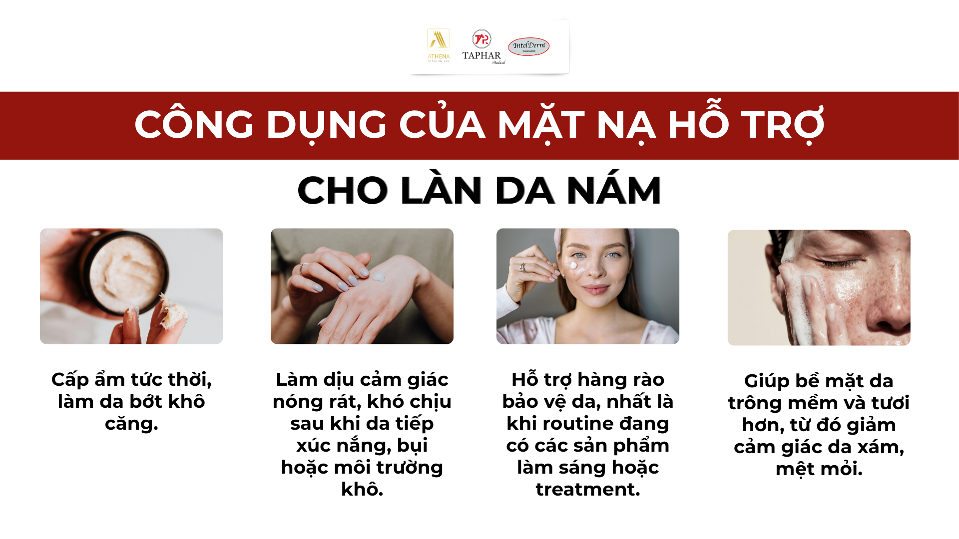 Công dụng của mặt nạ hỗ trợ cho làn da nám