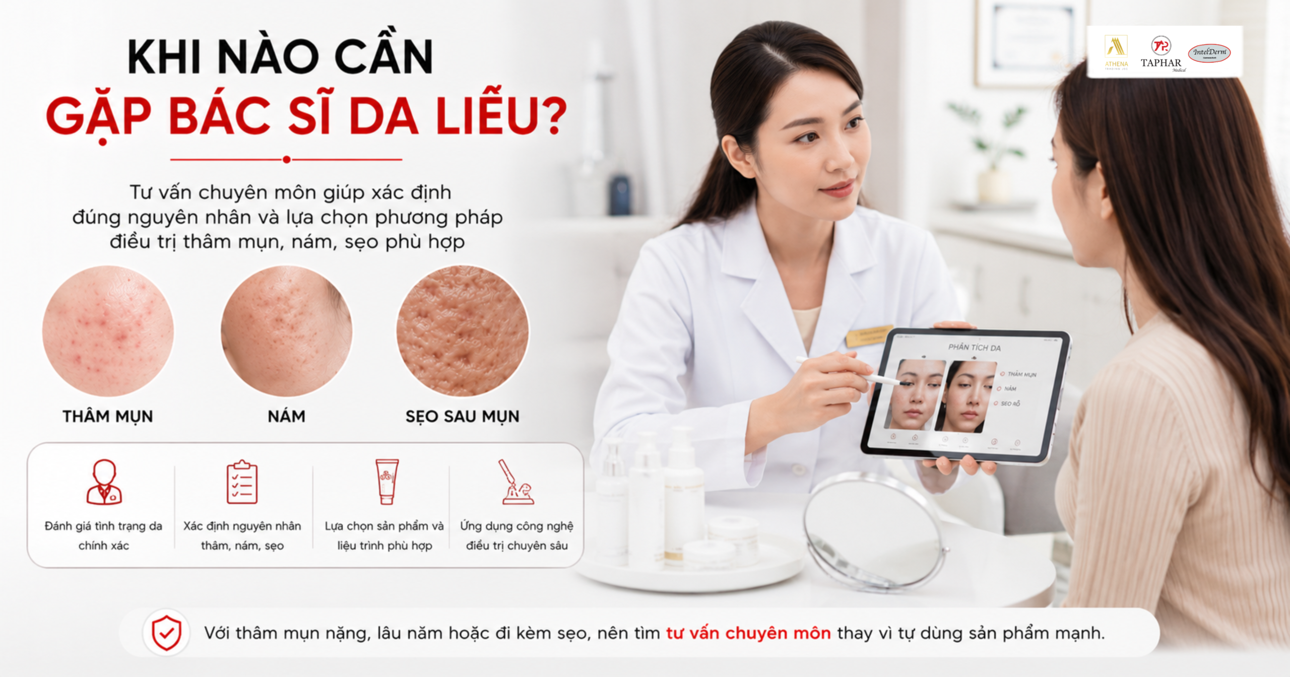 khi nào nên gặp bác sĩ để xử lý thâm mụn 