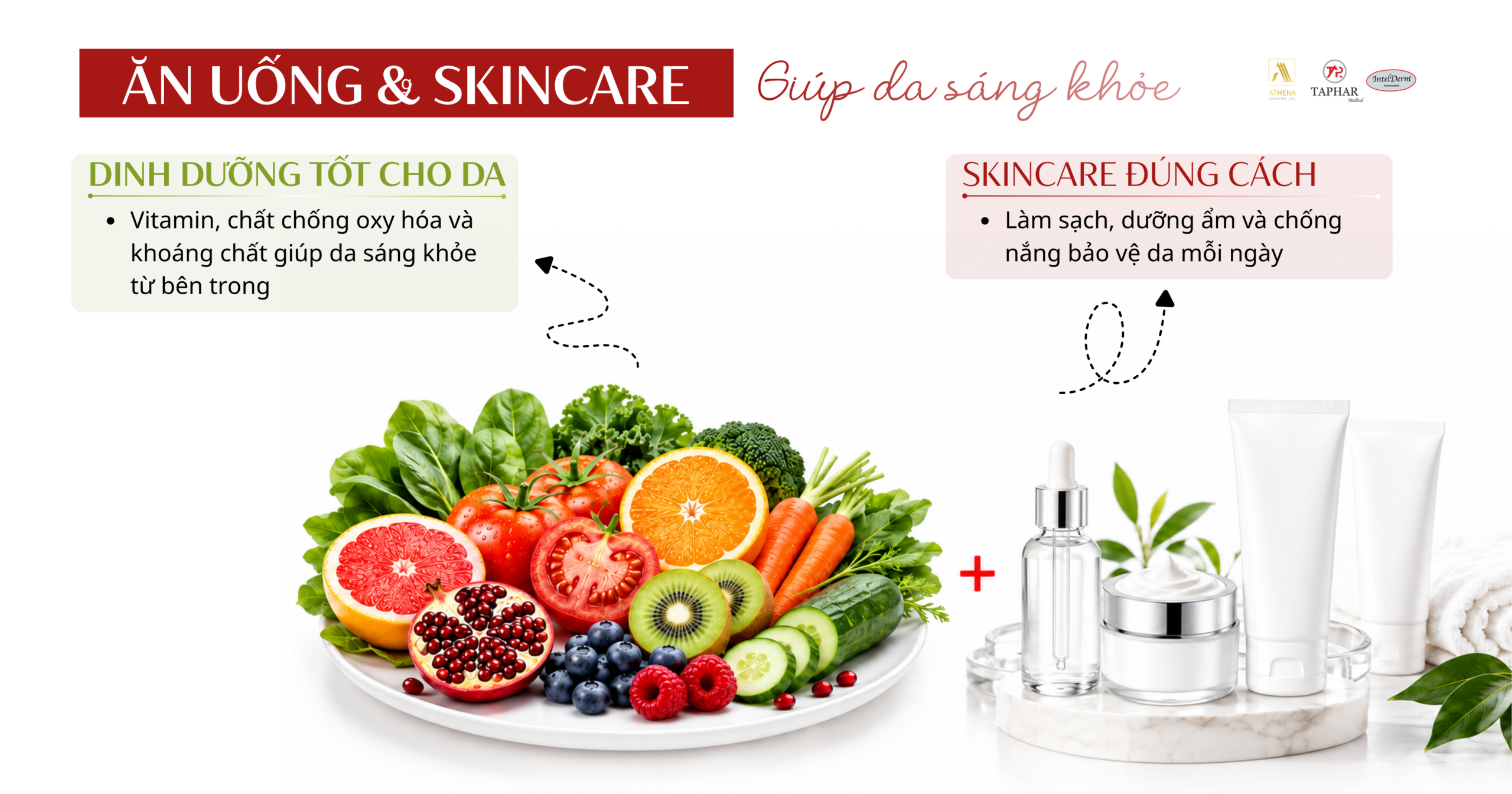 cách dưỡng da sáng khỏe tại nhà bằng thực phẩm và skincare