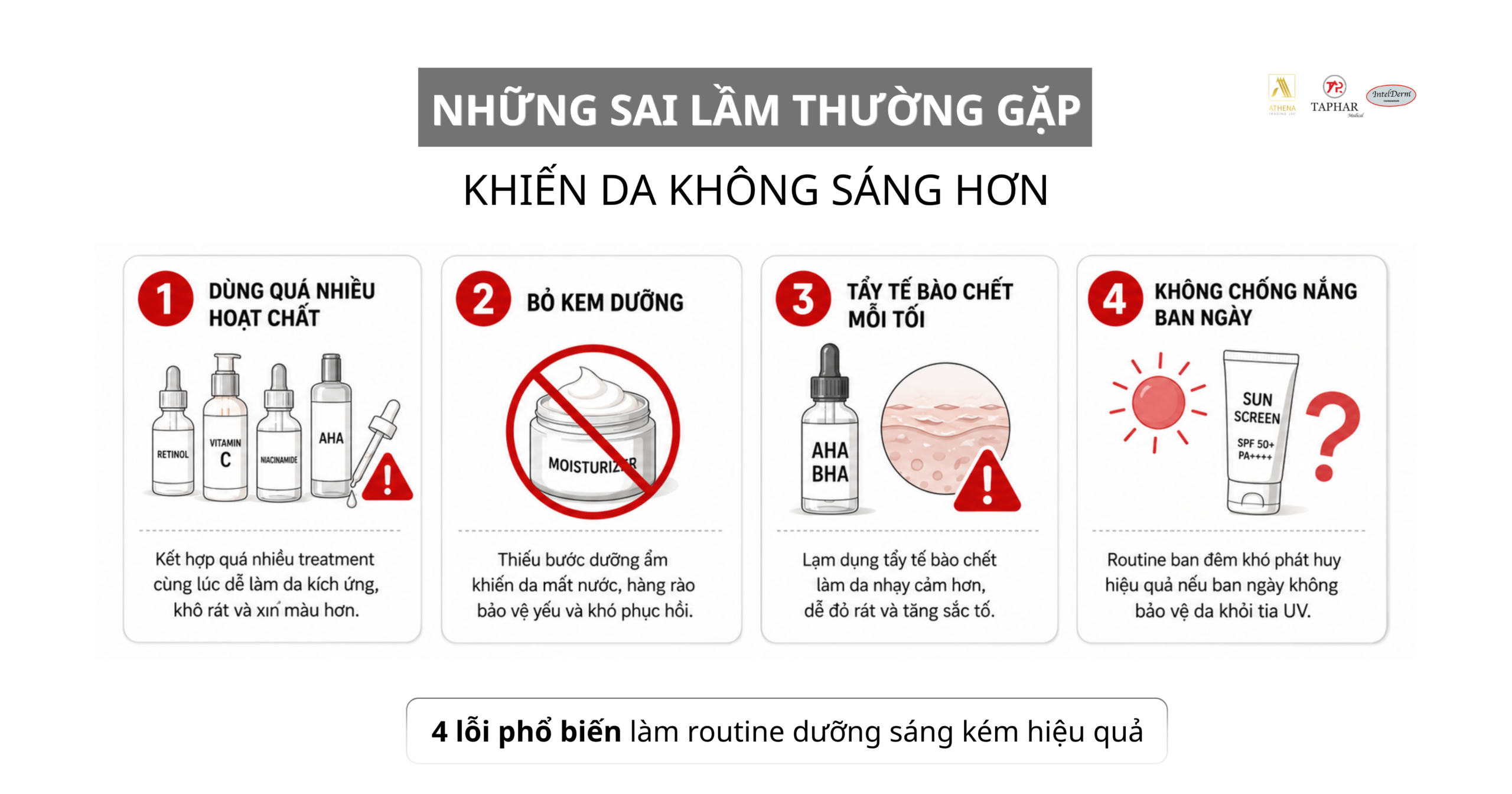 sai lầm khi thực hiện các bước skincare ban đêm