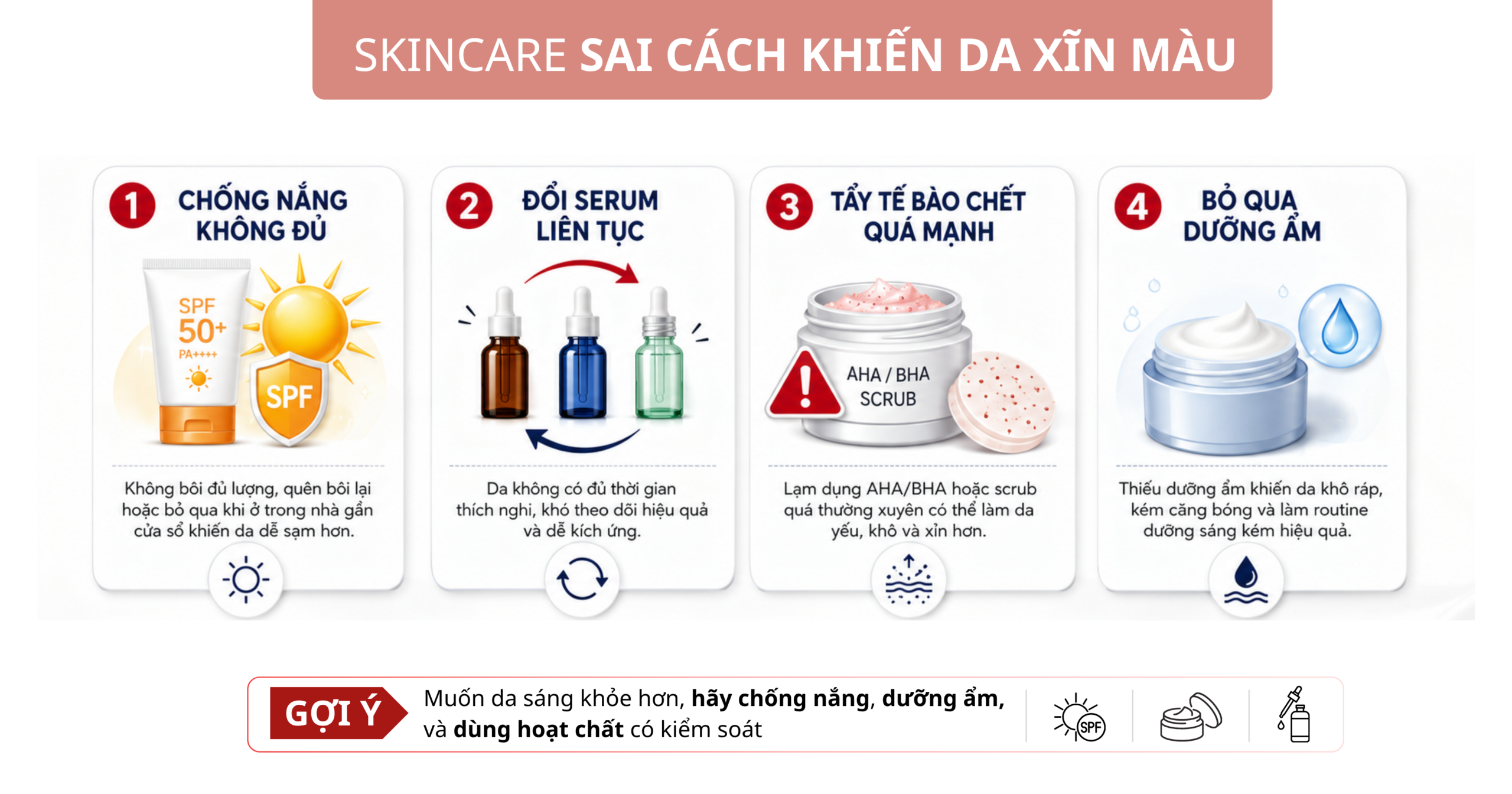 skincare sai cách khiến da xỉn màu dù làm đủ bước