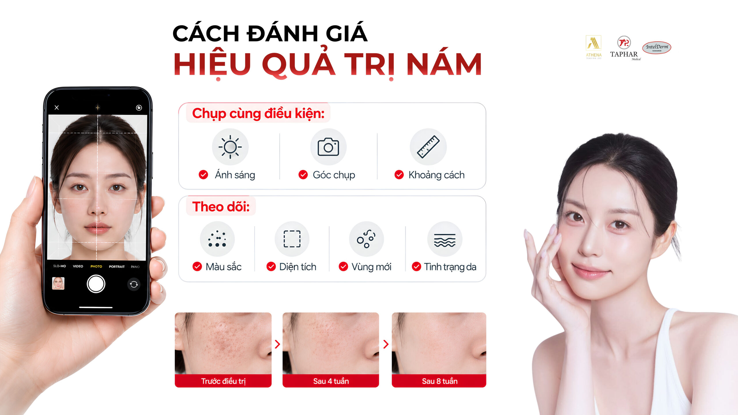 Cách đánh giá hiệu quả điều trị nám bằng ảnh theo dõi
