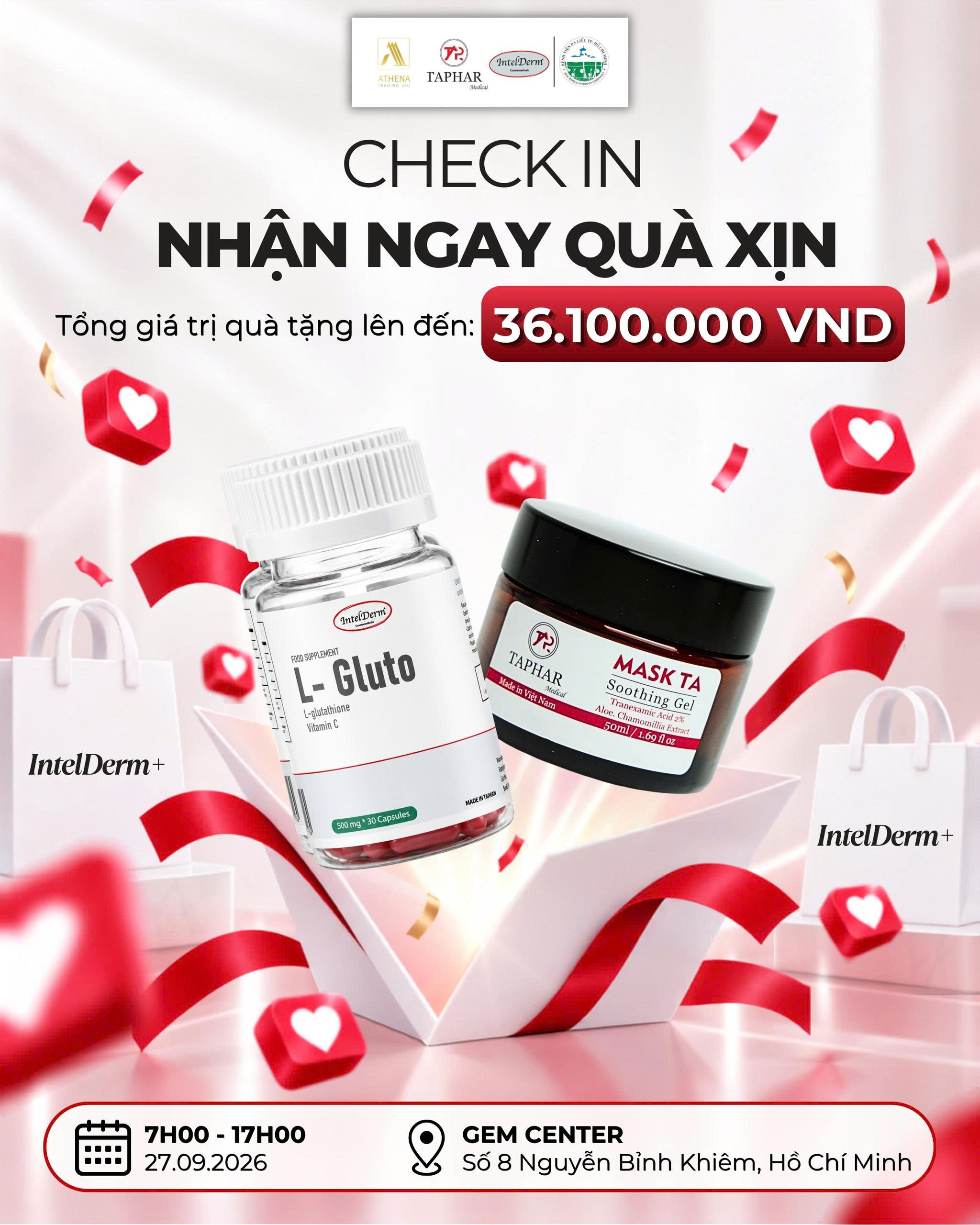 Check-in nhận quà IntelDerm+ tại Hội nghị Da liễu Miền Nam 2026