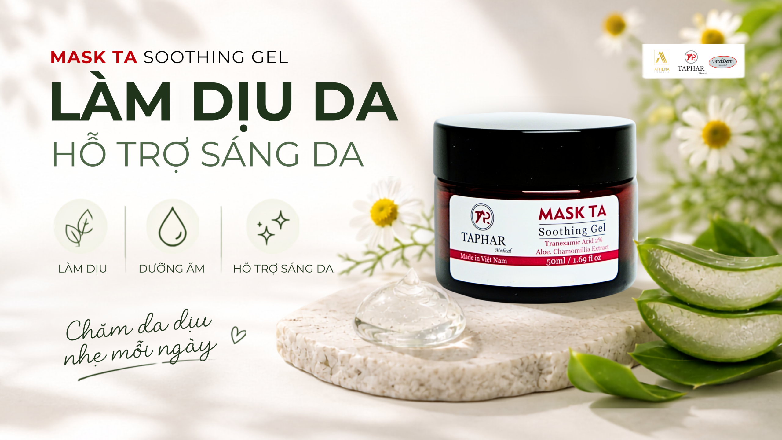 Mask TA Soothing Gel làm dịu và hỗ trợ sáng da