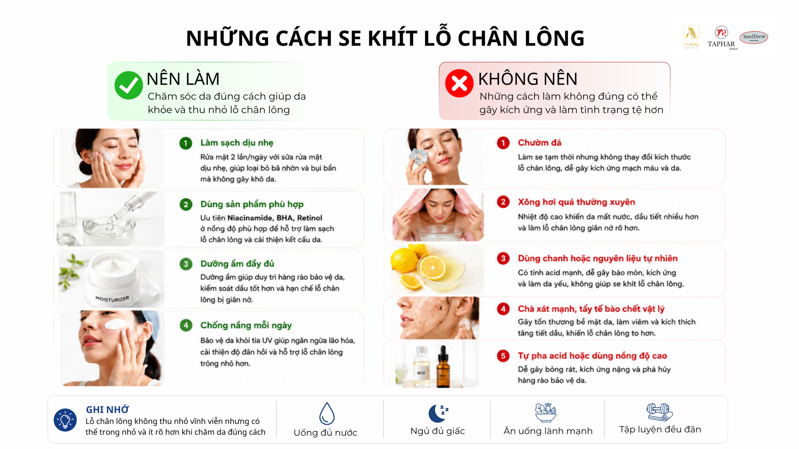 những cách se khít lỗ chân lông không nên áp dụng