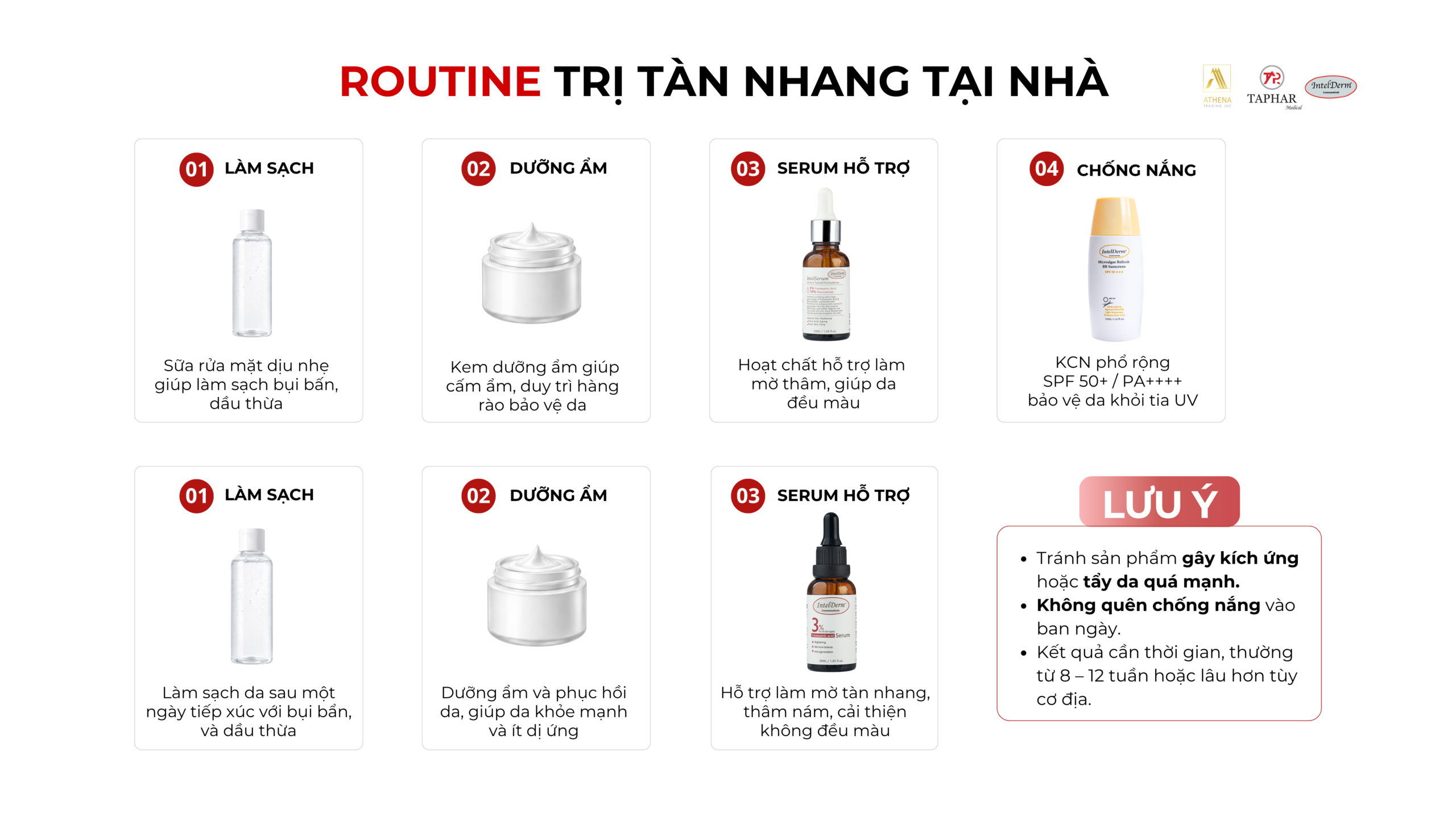 routine trị tàn nhang tại nhà