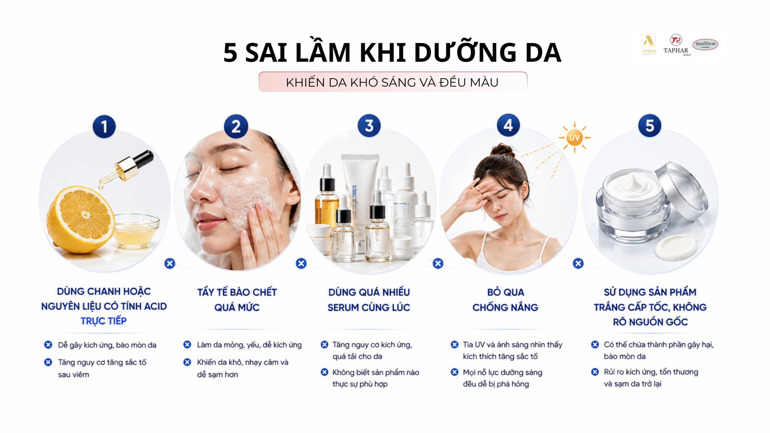 sai lầm khiến da khó sáng và đều màu