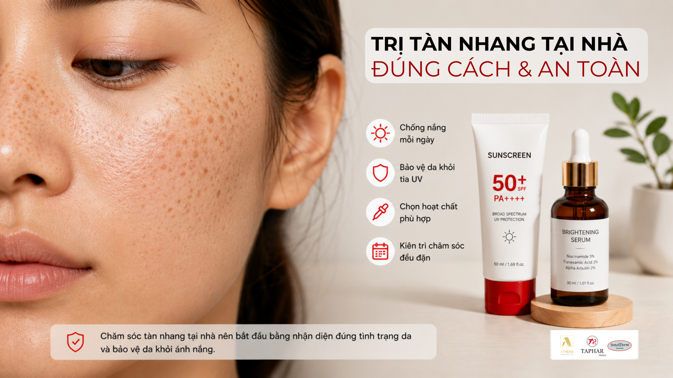 trị tàn nhang tại nhà đúng cách và an toàn