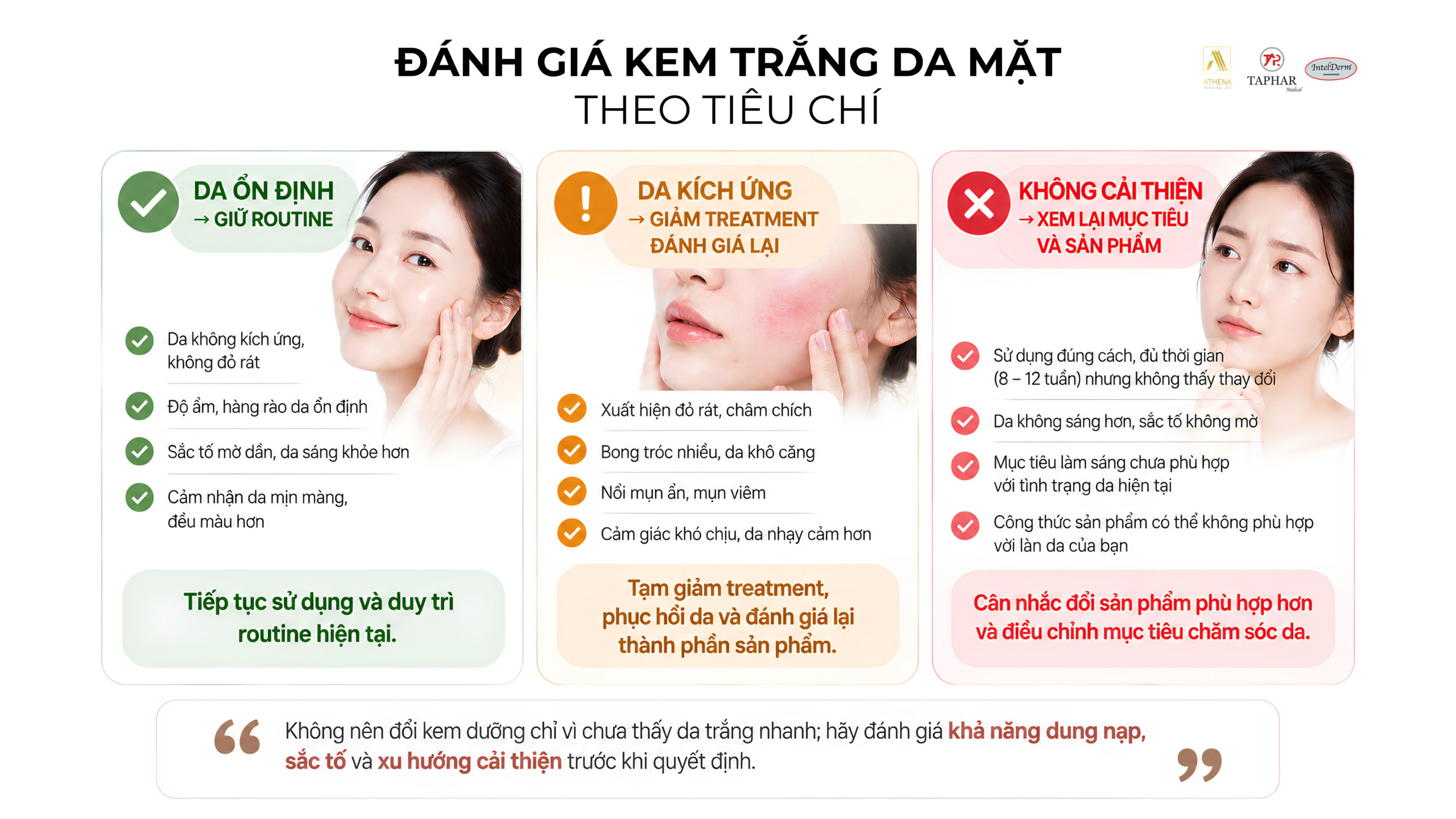 Khi nào nên đổi kem trắng da mặt và khi nào nên giữ routine