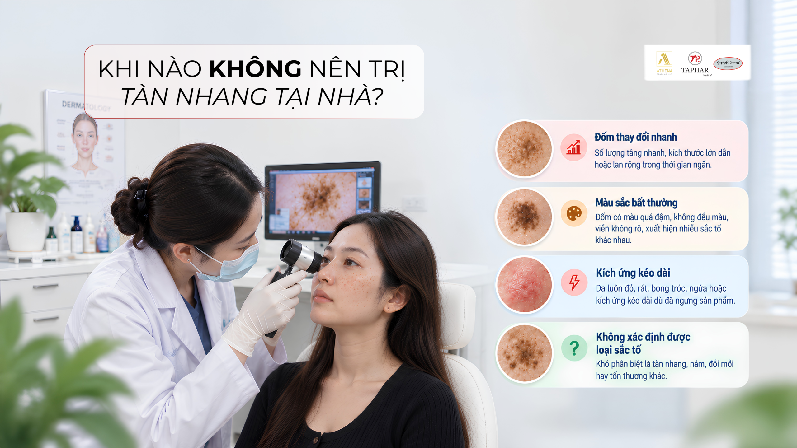 Khi nào không nên tiếp tục tự trị tàn nhang tại nhà