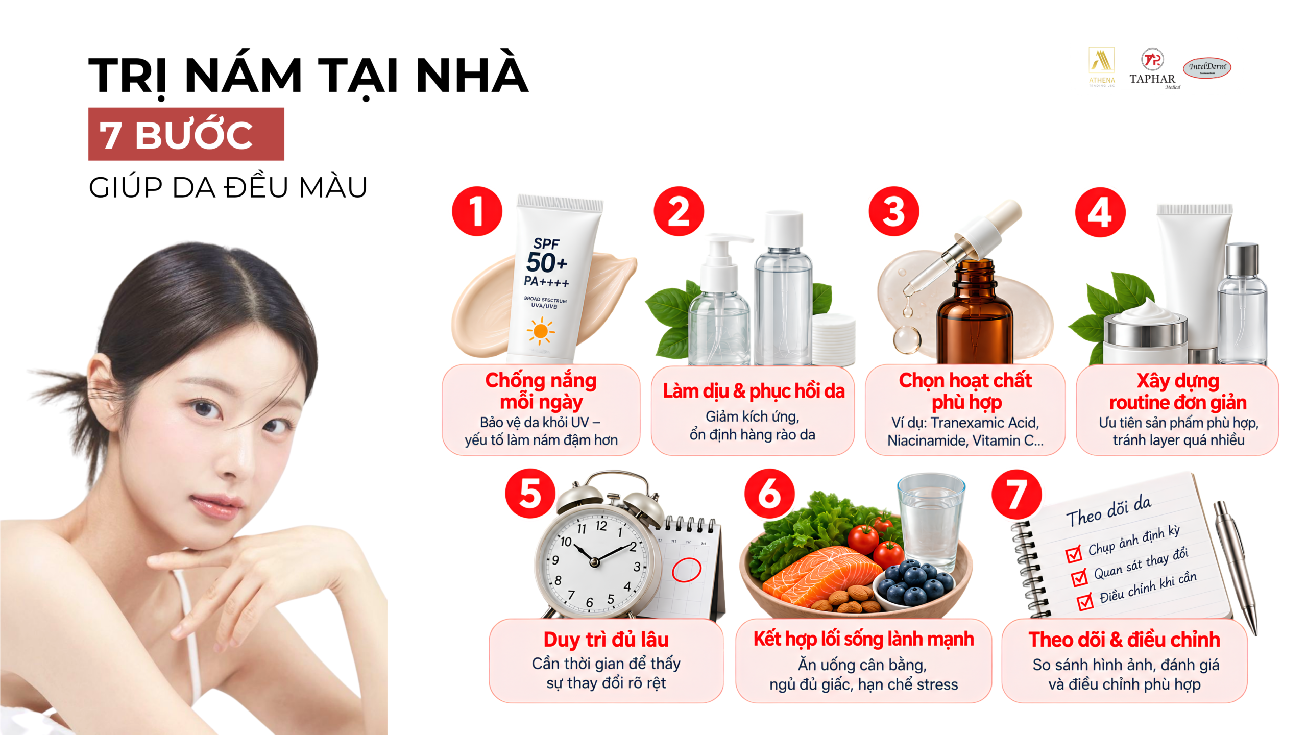Trị nám tại nhà với 7 bước giúp da đều màu hơn