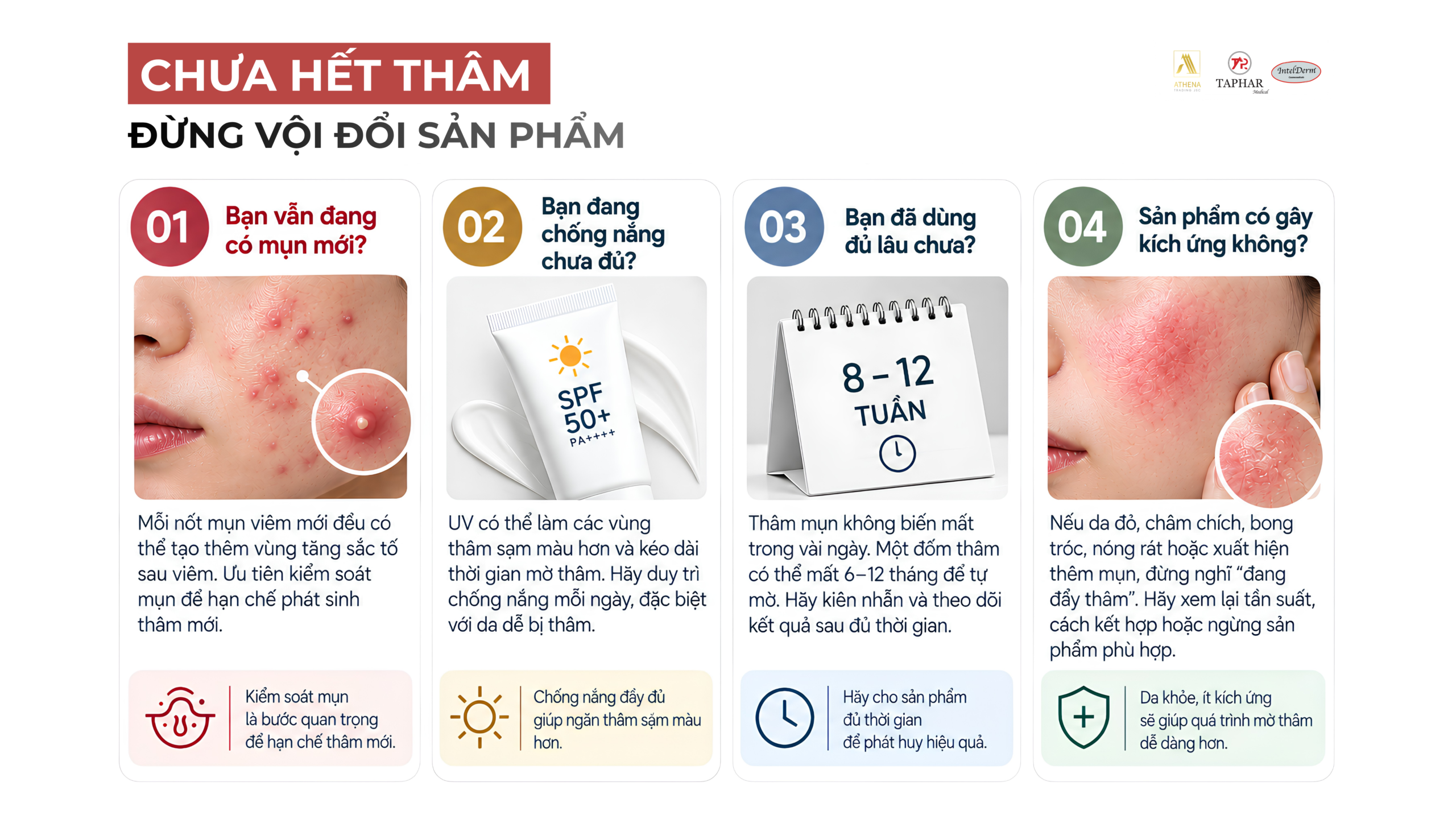 4 nguyên nhân khiến thuốc trị thâm mụn chưa cải thiện hiệu quả