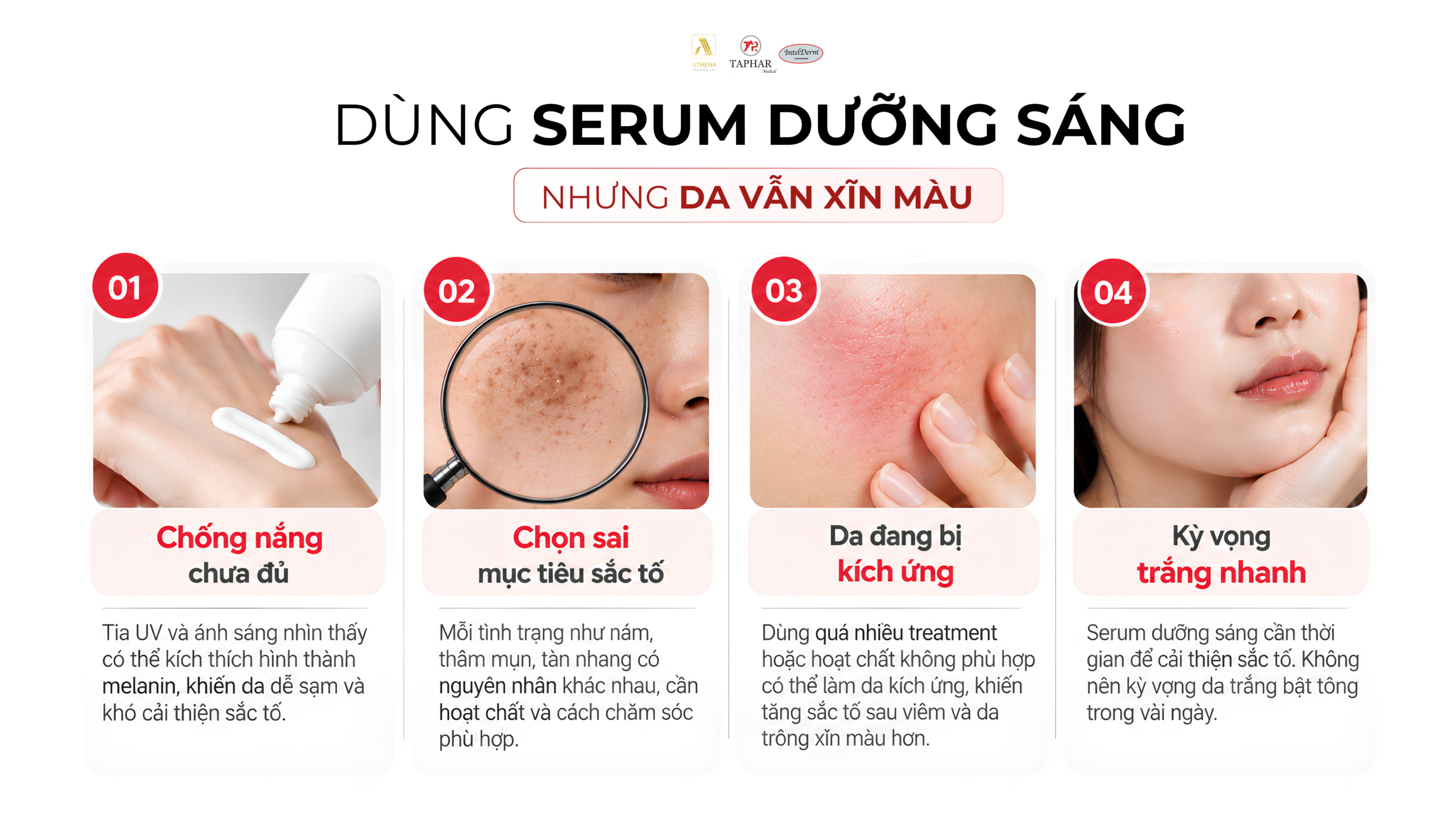 Vì sao dùng serum làm trắng nhưng da vẫn không sáng