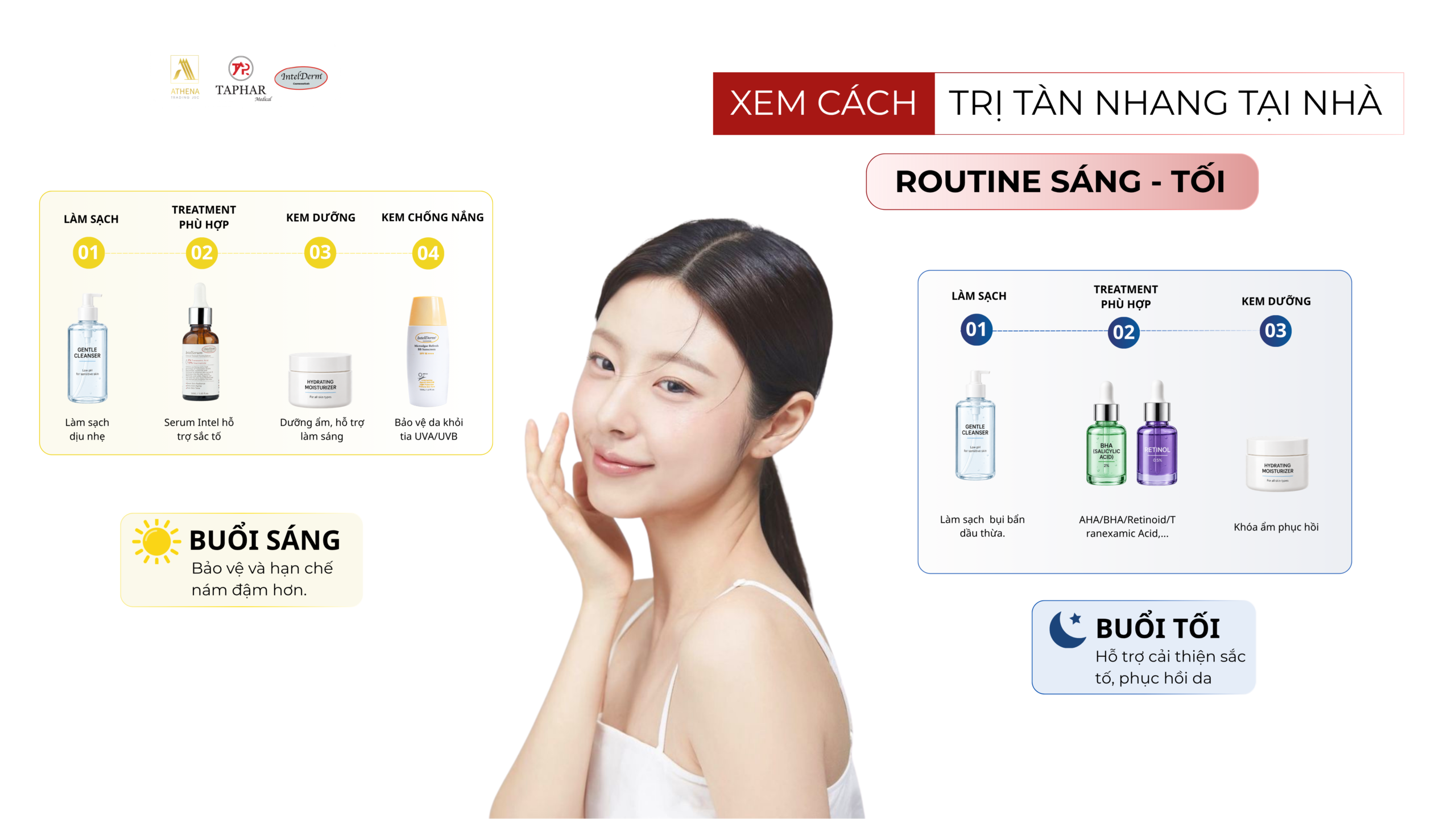 Xem cách trị nám tại nhà với routine chăm sóc da sáng tối